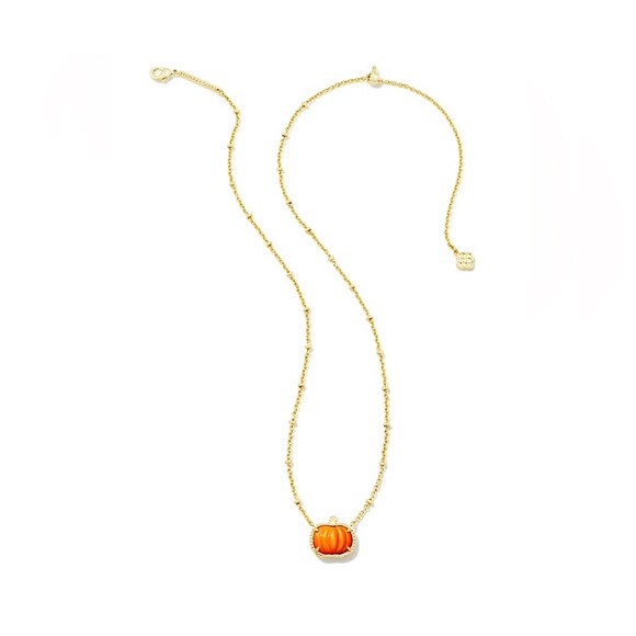 Kendra Scott Jewelry - Brand New Kendra Scott Gold and Orange Pumpkin Necklace short Thanksgiving